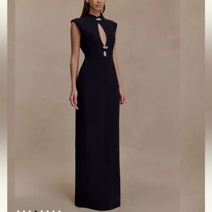 Meshki Michelle Cut Out Maxi Dress - Black - NWT